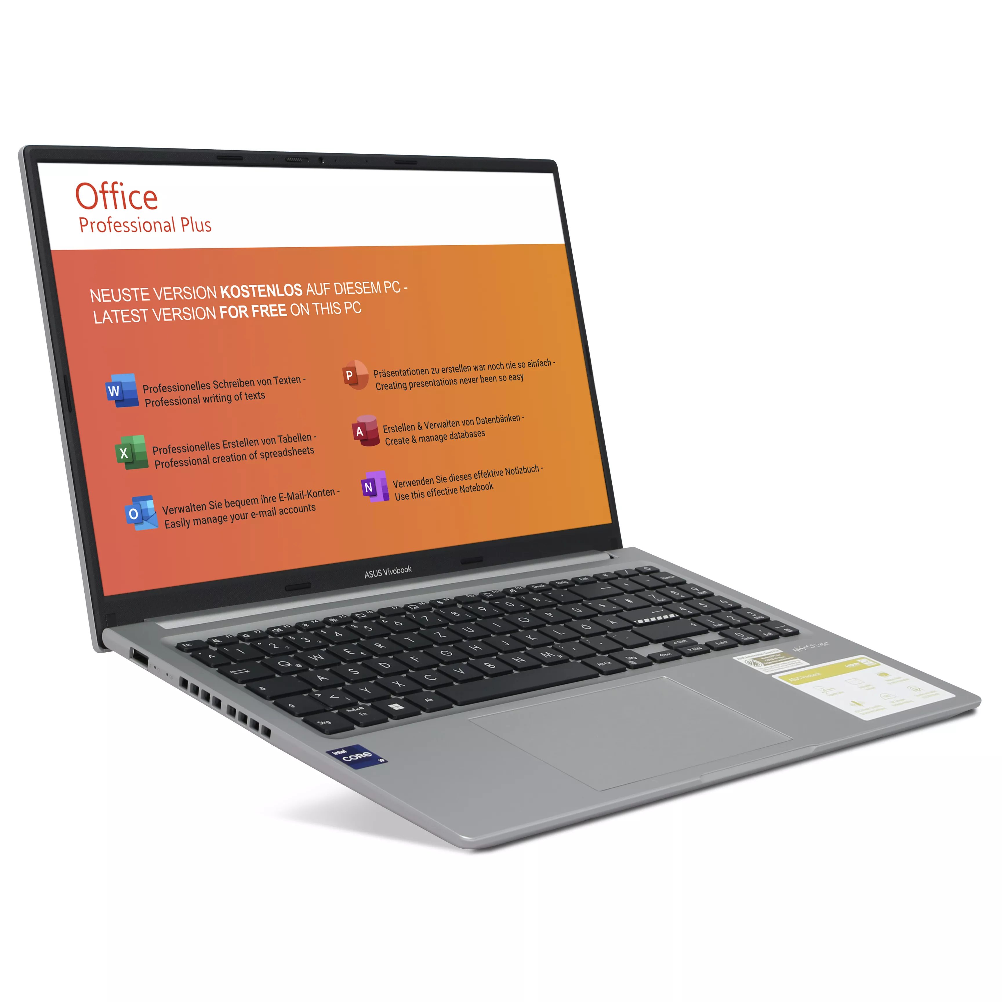 ASUS Vivobook X1505V | 16GB RAM | 1TB NVMe SSD | ASUS Vivobook X1505VA-MA921 | Intel Core i9-13900H | 15.6" OLED Display | Windows 11 Pro | WLAN & Bluetooth | MS Office 2024