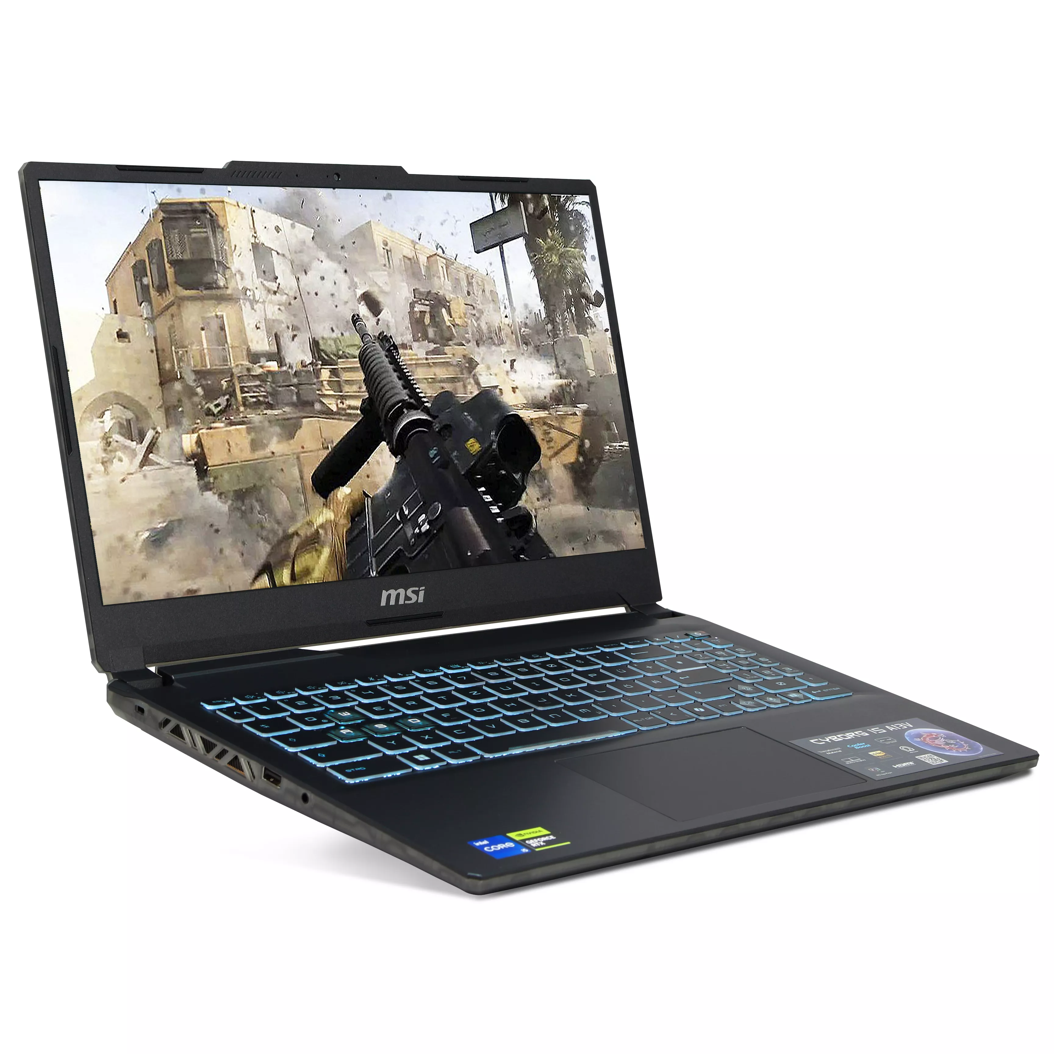 MSI Cyborg 15 A13VE-888 Gaming | 16GB DDR5 RAM | 512GB NVMe SSD | Intel Core i5-13420H | 15.6" Full HD LED Display | Nvidia GeForce RTX 4050 6GB | Windows 11 Pro | WLAN & Bluetooth | MS Office 2024