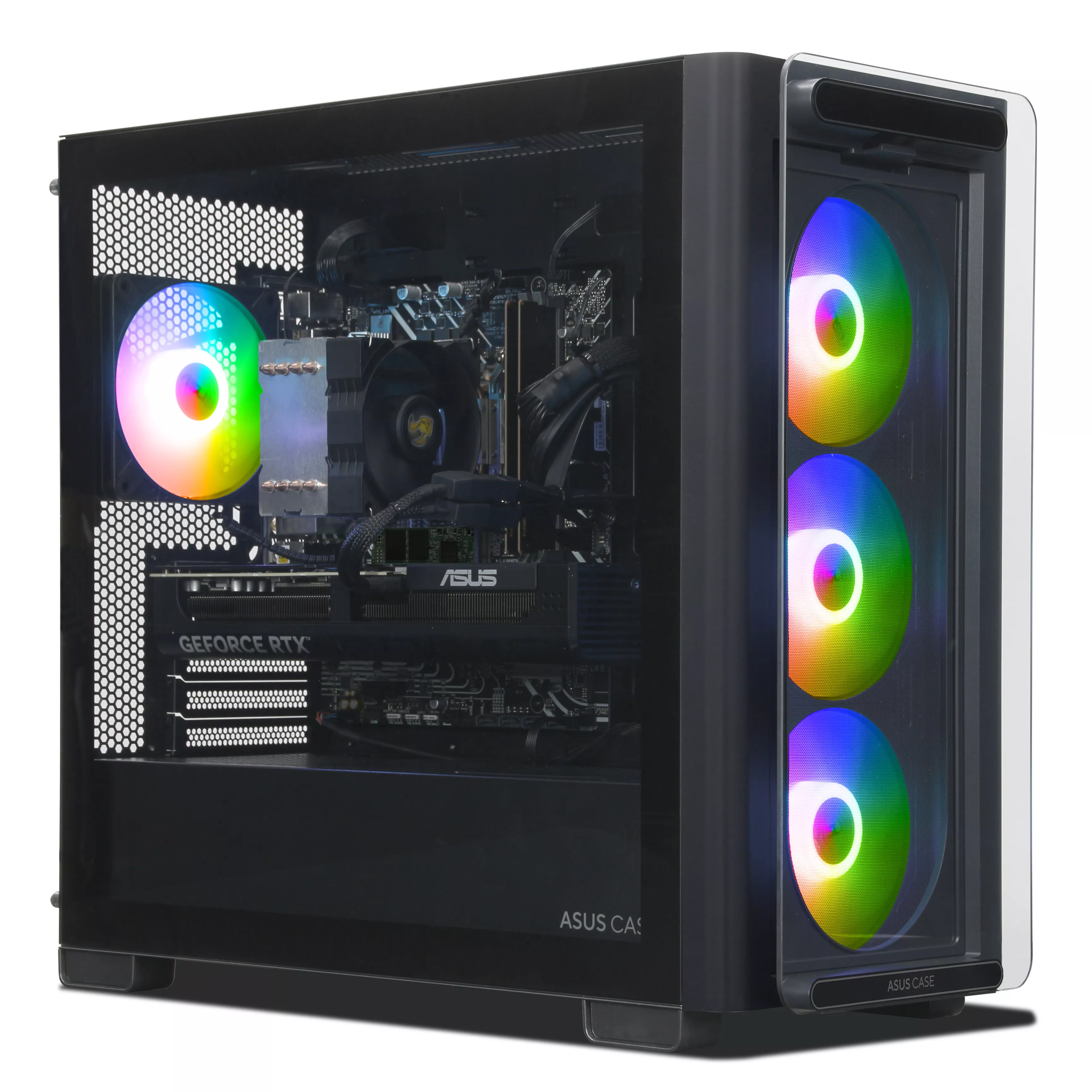 ASUS FORGED Gaming PC | Intel Core i7-13700F | Nvidia GeForce RTX 5070 12GB | 32GB DDR5 RAM | 1TB NVMe SSD | Windows 11 | WLAN & Bluetooth | Libre Office